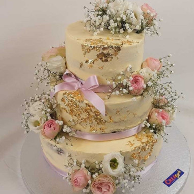 Hochzeitstorte Roses & Gold