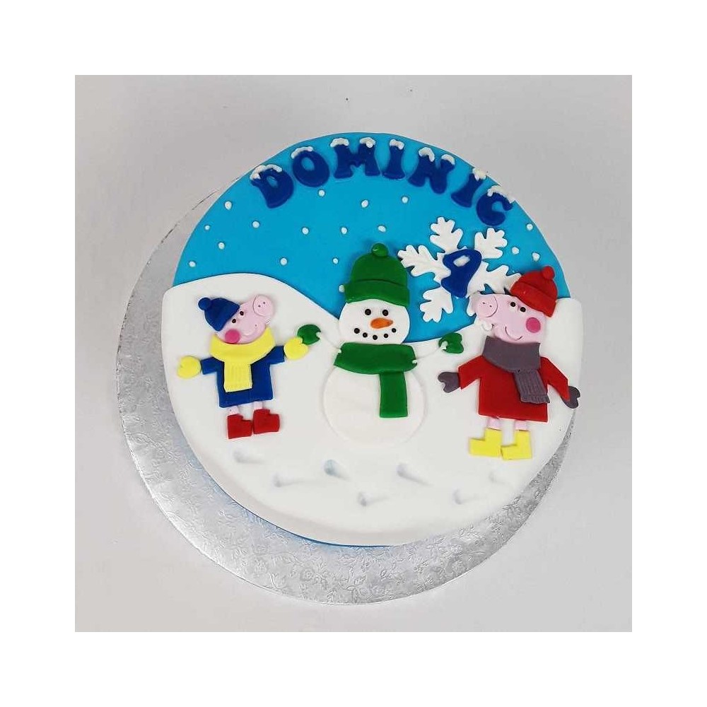 Peppa Wutz Winter Torte