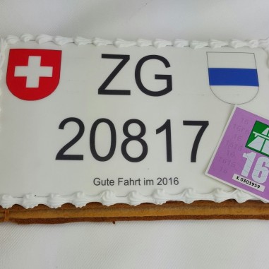 Lebkuchen mit Autonummer