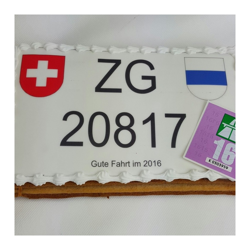 Lebkuchen mit Autonummer Lebkuchen mit Autonummer