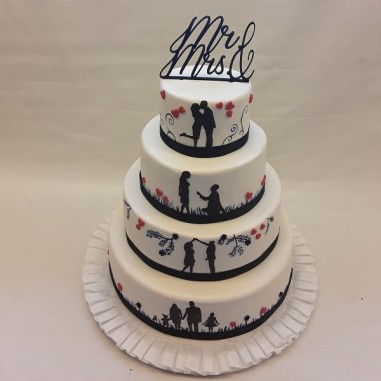 Moderne Hochzeitstorte love storty-Creabeck Zug