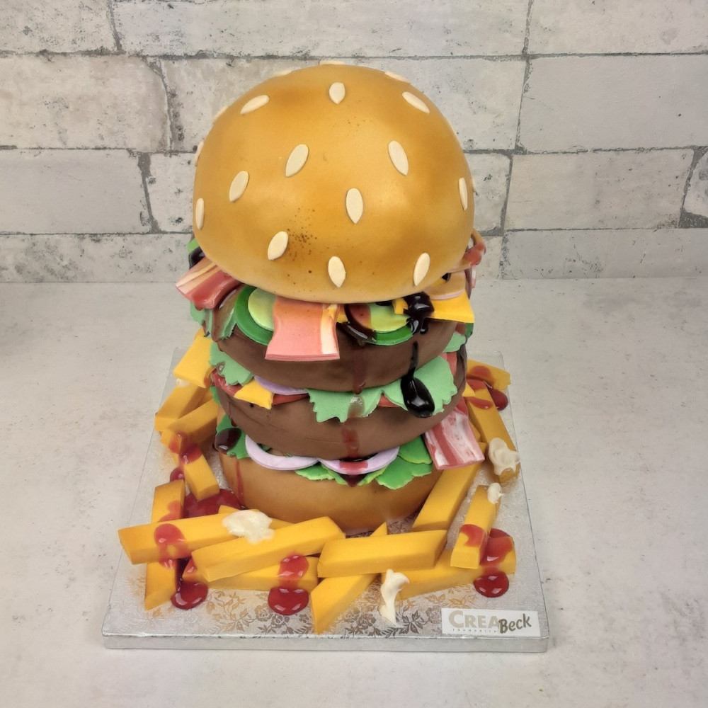 Fast Food Torte in 3D