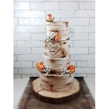№ 1010 Classic Wedding Cake - Birkenstamm