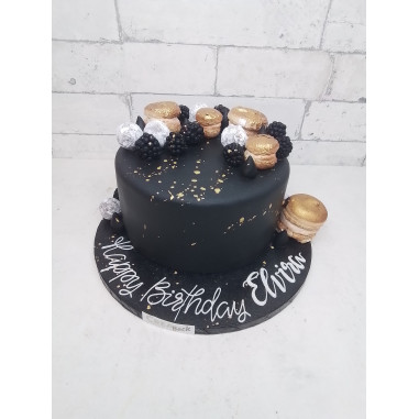 Black golden Maccaron Torte - Creabeck Zug, Cham, Steinhausen, Baar