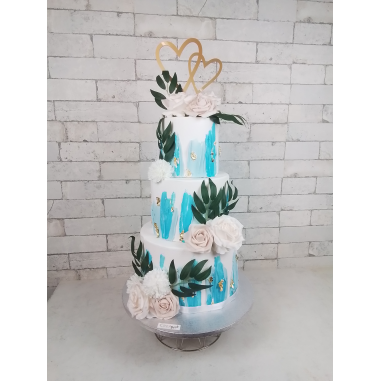 № 3255 Hochzeitstorte - Azure & Ivory Classic
