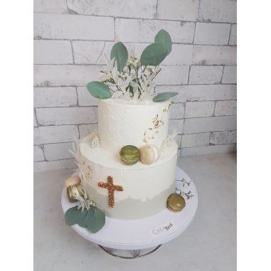 № 6169 Kommunionstorte Eukalyptus-Traum