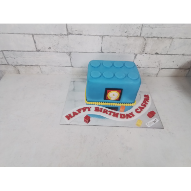 № 3186 Motivtorte - blauer Legostein
