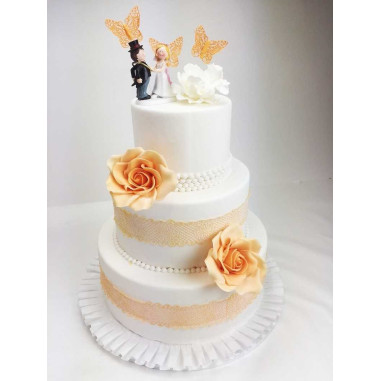 № 1047 Classic Wedding Cake - Apricot