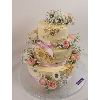 Hochzeitstorte Roses & Gold